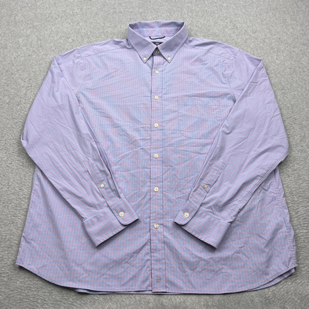 Vineyard Vines Performance Classic Fit Long-Sleeve Shirt Mens XL Multi Gingham